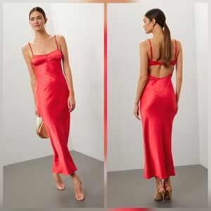 Anna October Waterlilly Midi Cocktail dress Sleeveless Size L